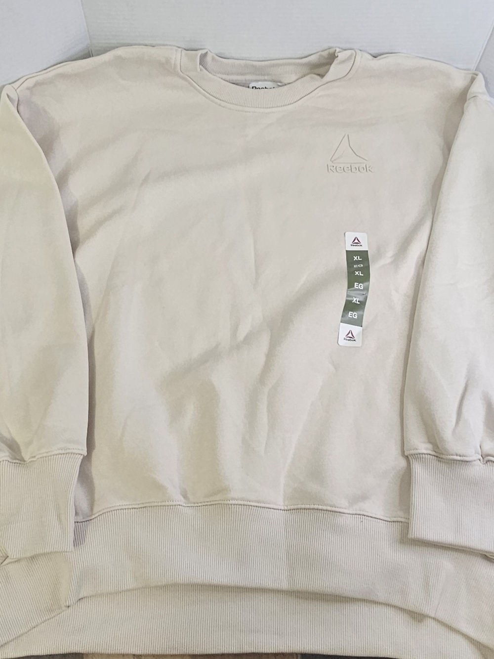 Reebok Womens/Mens(unisex) Crewneck Sweatshirt - Cream Size Xl